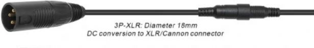 Adapter Cable - DC to 3P-XLR Plug Cable - CHGDCXLR - PBC1509EF1
