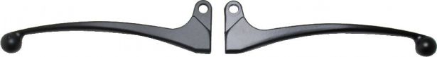 Brake & Clutch Lever Set - Aluminum, Black - LVR3220BK - PBC2985F1