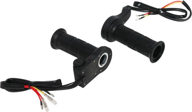 Heated Throttle Grips - Universal 22mm/27mm, 10-Stage, Twist Throttle - PBC610F1