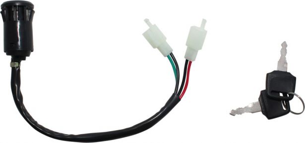 Ignition Key Switch - 4 Wire, Two Plug, Male, Plastic - 10A4241 - PBC1986F1