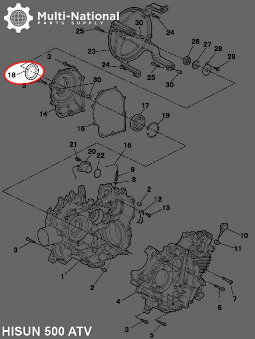 Oil Seal - 35mm ID, 65mm OD, 9mm Thick, ATV, Hisun, 500-700cc - 20A5579 - PBC295F1
