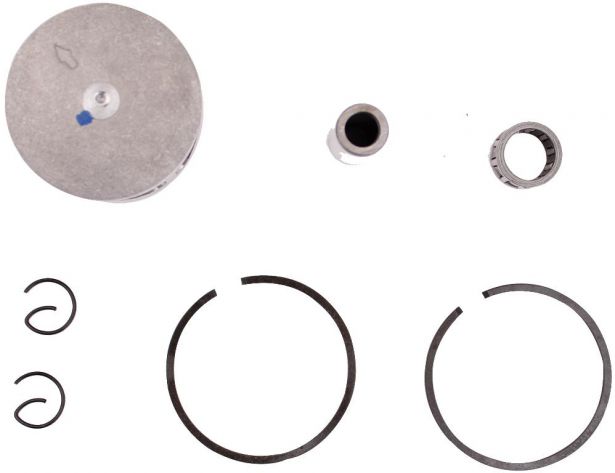 Piston and Ring Set - 47cc, 49cc, 44mm, 12 mm, 2 windows (7 pcs) - 30P8432 - PBC1413F1