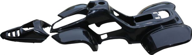 Plastic Set - 50cc to 125cc ATV, Black, Racing Style - 70A7130BK - PBC576F1