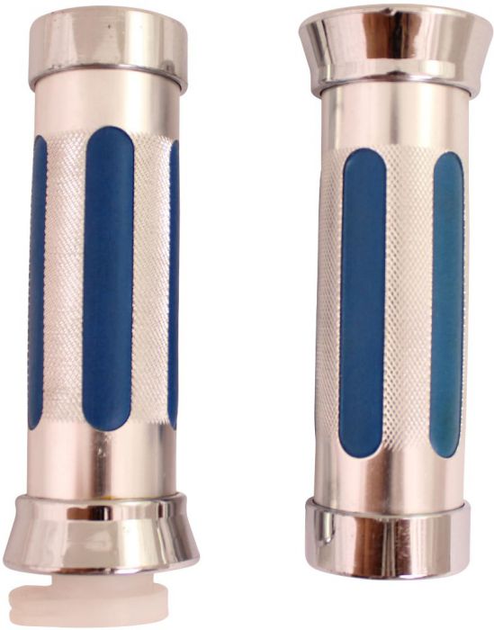 Throttle Grips - Aluminum, Blue - 70D1880BU - PBC2788F1