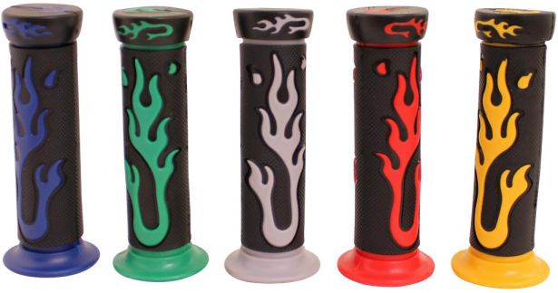 Throttle Grips - Flames, Yellow - 70D1830YW - PBC2775F1