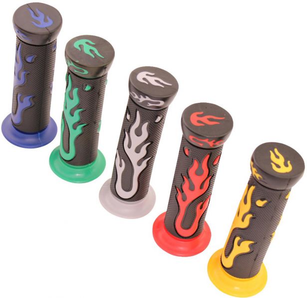 Throttle Grips - Flames, Yellow - 70D1830YW - PBC2775F1