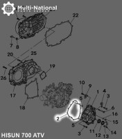 Crankcase Gasket - ATV, Hisun, 500-700cc - GSK0053 - PBC2645F1
