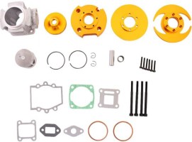 Cylinder Head Assembly - Big Bore, CNC, Dual Valve, Pocket Bike, 49cc, Air Cooled - 20P8490GD - PBC1599F1