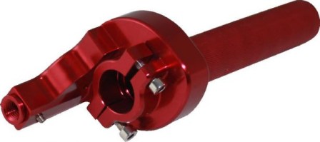 Throttle Lever - Twist Grip, CNC, 90cc to 250cc, Dirt Bike, Yimatzu Brand, Red - 70A3250RD - PBC2778F1