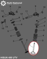 Intake Valve - Hisun, 400-500cc, ATV/UTV - 20A2562 - PBC1663F1