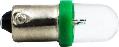 Light Bulb - LED, 12V, 3W, Single Contact, Green - BLB5110GN - PBC3075F1