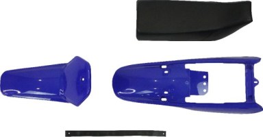 Plastic Set - 80cc, Dirt Bike, Blue, Yamaha, PW80 Profile, 2pc - 70D7135BU - PBC486F1