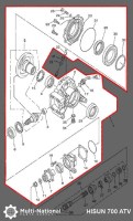 Speed Reducer Assembly - Rear, ATV/UTV, Hisun, 400-700cc - 70A4540 - PBC1539F1