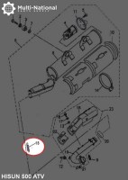 Spring - 2.5x14.5x62, ATV, Hisun, 400-700cc 4pc - MFL9050 - PBC2448F1