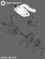 Starter - ATV/UTV, Hisun, 400-500cc - 30A1252 - PBC2424F1
