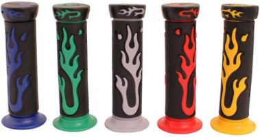 Throttle Grips - Flames, Blue - 70D1830BU - PBC2786F1