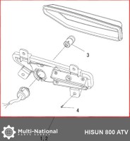 Turn Signal Light - Rear, Right , ATV, Hisun, 800cc - 70A7481 - PBC3092F1