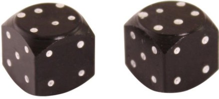 Valve Stem Caps - Black Dice - 40A9020BK - PBC3478F1